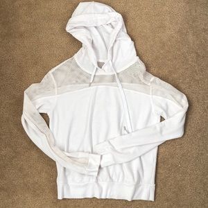 NEVER WORN white mesh sweatshirt